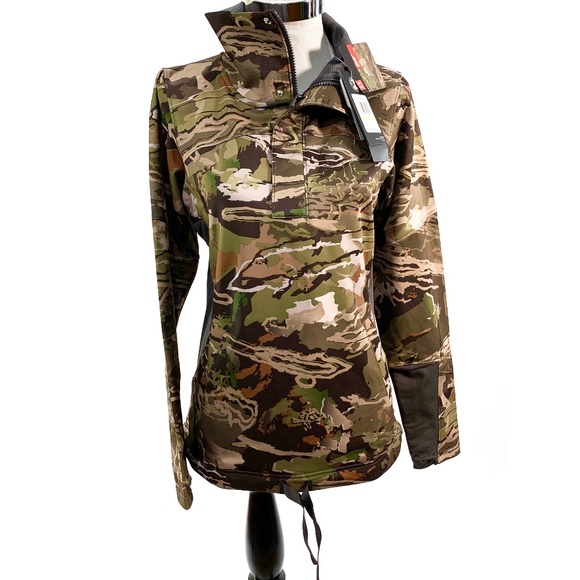 brown under armour jacket